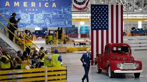 Biden was joined by newly elected sens raphael warnock and jon. Biden At Ford Plant The Future Of The Auto Industry Is Electric