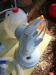 Diy, how to build a mist, misting, mister spray system on the cheap! Misting Fan From Scavenged Parts 3 Steps Instructables