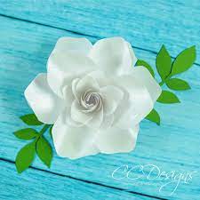 Small Gardenia Paper Flower Template Paper Flowers Paper Flower Template Flower Template
