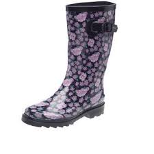 Demi Bottes Prunie Prune Doublure Textile Dessus Caoutchouc Semelle Caoutchouc Hauteur De Talon Jusqu A 3 Cm Forme De Talon Plat Fermeture Calzas Lluvia