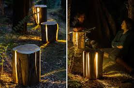 legally blind artist makes cracked log lamps bursting with light blind artist simple home decoration log home decorating
