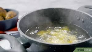 Peel the potatoes or leave them in their skin and wash them. 3 Ways To Boil Potatoes Wikihow