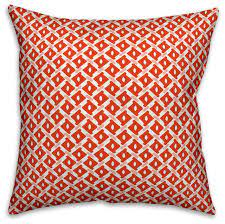 What is the cheapest option available within red outdoor cushions? Whimsical Diamond Pattern Red Outdoor Throw Pillow Contemporary Outdoor Cushions And Pillows By Designs Direct Houzz