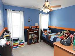 Update any kids room with these colour ideas using gray, blue, red, orange and more! Boys Room Color Block Kids Room Inspiration Boys Room Colors Big Boy Room