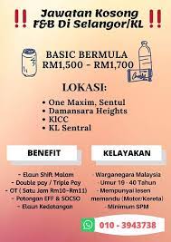 Kerja kosong part time dirumah. Twt Penganggur On Twitter Jawatan Kosong F B Di Selangor Kl