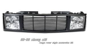Chevrolet Silverado 1988 1998 Range Rover Style Grill Headlight Conversion Kit Black Chrom Chevrolet Silverado Chevy Silverado Accessories Custom Chevy Trucks