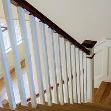 H modern style straight wood handrail for stair remodeling 8 ft. Stair Parts 6510 8 Ft Unfinished White Oak Stair Handrail 6510w Esr 0800l The Home Depot