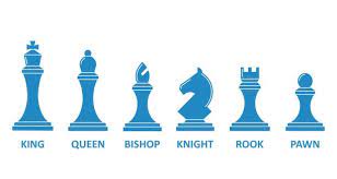 Chess Piece Name Set Board Game Image King Queen Rook Bishop Chess Pieces Chess Stock Illustration
