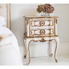 Palais Royal Ivory Gold Bedside Table French Bedside Tables French Style Bedside Cabinets Carved French Bed