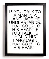 Nelson Mandela S Quote About Language Sign Quotes Language Quotes