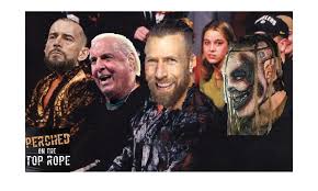 Photo 1: Saturn, Eddie, Benoit, Dean Malenko left WCW sitting ringside at  WWF Raw Photo 2: what could be with CM Punk, Ric Flair, Daniel Bryan, and  The Fiend show up to