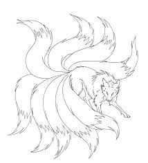 Printable nine tailed fox naruto coloring pages. Kitsune Nine Tailed Fox Coloring Pages Novocom Top