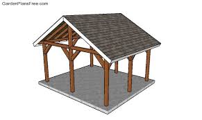 This is a large pavilion built on a sturdy 6×6 and 6×8 structure and with a gable roof. 14x16 Outdoor Pavilion Plans Free Pdf Download Free Garden Plans How To Build Garden Projects