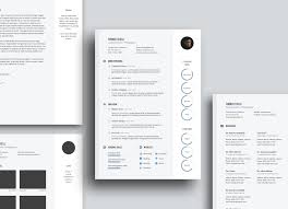 cool minimalistic resume template (free