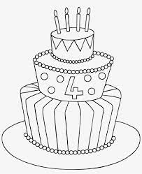 A birthday cake is a cake eaten as part of a birthday celebration. Simple Clipart Birthday Cake Easy Simple Birthday Cake Drawing Free Transparent Png Download Pngkey
