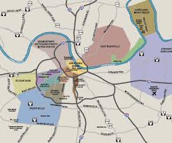 Nashville Neighborhoods Nashville Map Visit Nashville Nashville Trip Maps can be delivered worldwide.