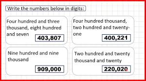 One million is expressed as 1,000,000 as a number. Write Numbers Up To One Million In Digits Place Value Year 5 Youtube