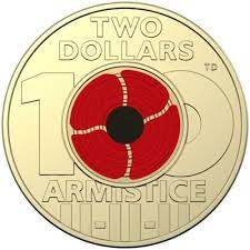 2018 Two Dollar Coin Remembrance Day Armistice Red Poppy Ex Ram Roll Unc Ebay Two Dollars Remembrance Day Old Coins Worth Money