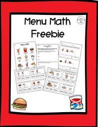 There are 5 menus included, which can all be found individually: Menu Math Worksheet Free By Spedtacular Days Teachers Pay Teachers