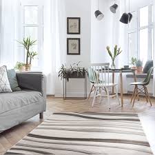 Teppich wohnzimmer rot grau schwarz modern kreis gestreift meliert kurzflor neu. Teppich Wohnzimmer Grau Gold Kurzflor Wellen Muster Myshop24