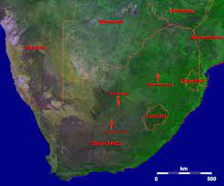 Botswana's diamond mines represent a significant portion of the nation's economy. Remains Of A Diamond Mine The Republic Of South Africa 2010 Jaxa Earth Observation Research Center Eorc