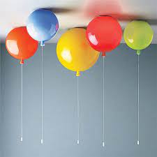 シーリングライト 照明器具 子供屋照明 リビング照明 風船型 プルスイッチ 6色 1灯 シーリングライト バルーンライト 照明 リビング