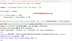Python includes three numeric types to represent numbers: Python Program To Find First Digit Of A Number