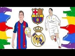 13 times european champions fifa best club of the 20th century #realfootball | #rmfans bit.ly/rmdiaries_alaves. How To Draw And Color Barcelona Real Madrid Logo And Messi Amp Ronaldo Coloring Pages Youtube