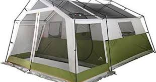 Amazon Com Ozark Trail 8 Person 7 Center Height Family Cabin Tent With Screen Porch Wf 151284p Sports Outdoors Cabin Tent Family Tent Camping Tent