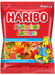 A form of λ that resembled a latin l and a … Haribo Alphabet Letters