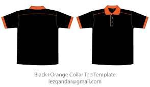 Free Black Orange Collar T Shirt Template Shirt Template Free Black Orange Black