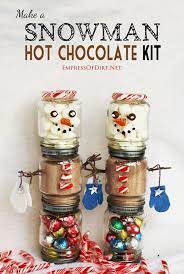 Homemade Christmas Gift Idea Hot Chocolate Kits Baby Food Jar Crafts Baby Food Jars Holiday Gift Exchange