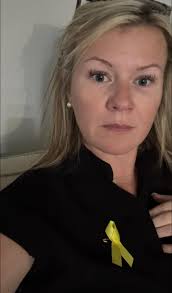 Wearing a yellow ribbon for Brave Maeve today