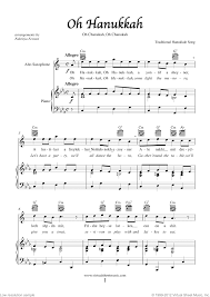 Hanukkah Alto Saxophone Sheet Music Jewish Chanukah Songs Pdf Sheet Music Clarinet Sheet Music Alto Saxophone Sheet Music