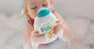Also, it's good for their development because it's a different sensory experience for them. Sulphate Allergen Free No Tear Baby Shampoos Good Bubble
