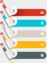 Chart Infographic Pencil Chart Assorted Color Pencils