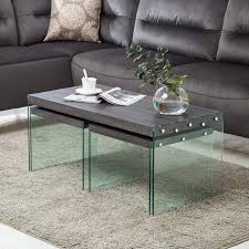 Amazon Com Mecor Set Of 3 Nesting Table Side End Coffee Table Wood Top Tempered Glass Legs Living R Coffee Table Black Furniture Living Room Coffee Table Wood