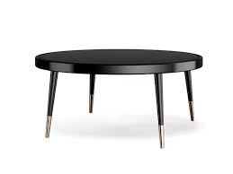 Round black wood coffee table with irridescent white shell patterned inlay by brimfield & may (3) $516 $945. Round Wooden Coffee Table Black Tie D90 By Capital Collection