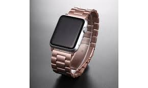 Shop platinum™ link stainless steel band for apple watch™ 38mm rose gold at best buy. Vintage Rose Gold Stainless Steel Apple Watch Band The Salty Fox