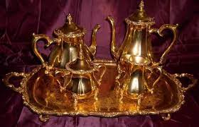 24k Gold Plated Coffee Tea Service Set Tea Service Set Tea Service Antique Appraisal