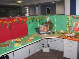 The office area makes smart use of vertical space, from the desk and wall shelving to the adjacent bookcase. Kitchen Idea Cubicle Design Cubicle Decor Outdoor Living Furniture