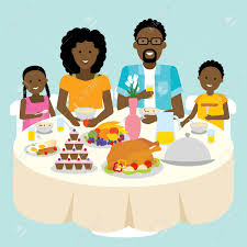Well, i'm an african american. Happy African American Family Dinner Table Thanksgiving Celebration Royalty Free Cliparts Vectors And Stock Illustration Image 56750694