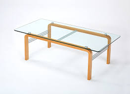 Good quality oak wood with glass tops; Curveiture Glass Coffee Table By Carol Jackson Wood Coffee Table Artful Home