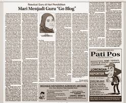 Artikel ilmiah populer diartikan sebagai artikel ilmiah yang ditulis dengan gaya bahasa populer untuk dimuat di media massa. Artikel Ilmiah Populer Karya Pertamaku Yang Dimuat Jateng Pos Sinau Bareng