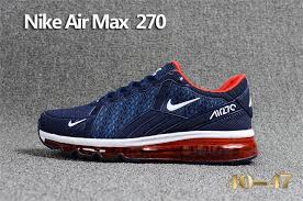 2018 New Fashion Nike Air Max 270 Mens Running Shoes Kpu Navy Blue White Red Nike Air Max Cheap Nike Air Max Air Max 270