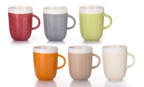 It is a very stretchy pattern. 6 Pk Fine China Cable Knit Mugs Groupon
