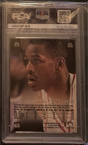 1996 Flair Showcase Allen Iverson Row 2 PSA 8 Sports Trading Cards