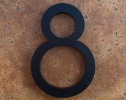 Modern House Number Alluminio Moderno Font Numero Nove 9 In Nero Huisnummers Modern Huisnummers Modern Huis
