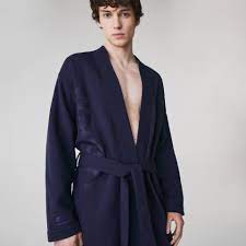 Articles lacoste pour homme en ligne livraison gratuite* large choix de produits retour sous 100 jours paiement sécurisé. Peignoir Kimono En Coton Melange Doux Lacoste