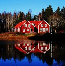 Red Swedish House By Alain Christopher Swedish House Sweden House Red Houses